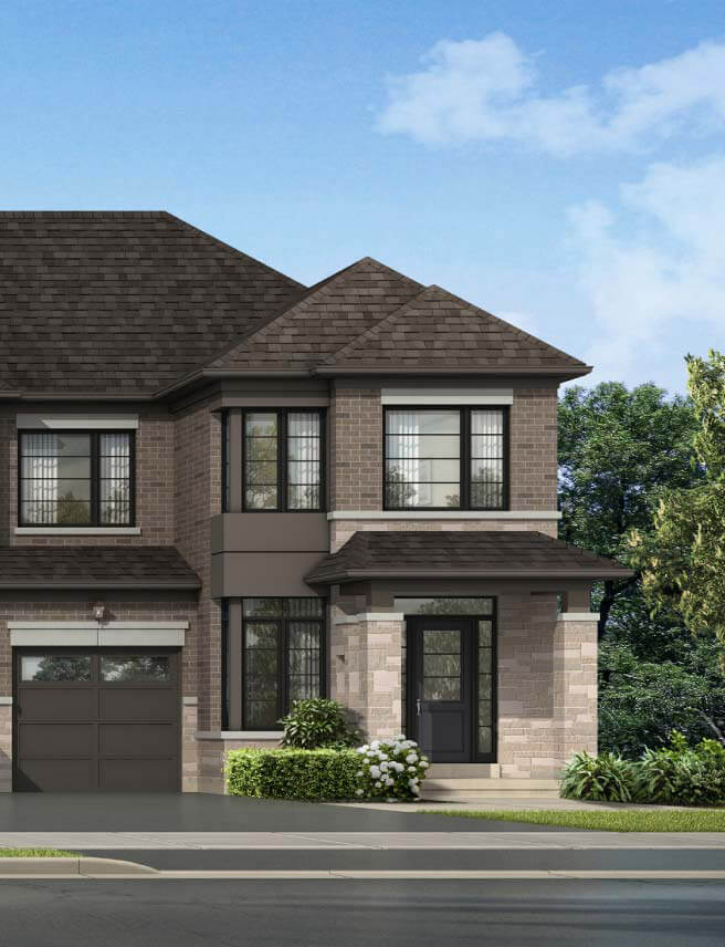 Claire - End Reversed townhome rendering